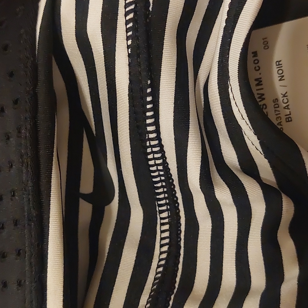 Nike Sport Mesh Layered Tankini Bathing Suit Set Black/Stripes Size S/M NWT NEW - Picture 14 of 15